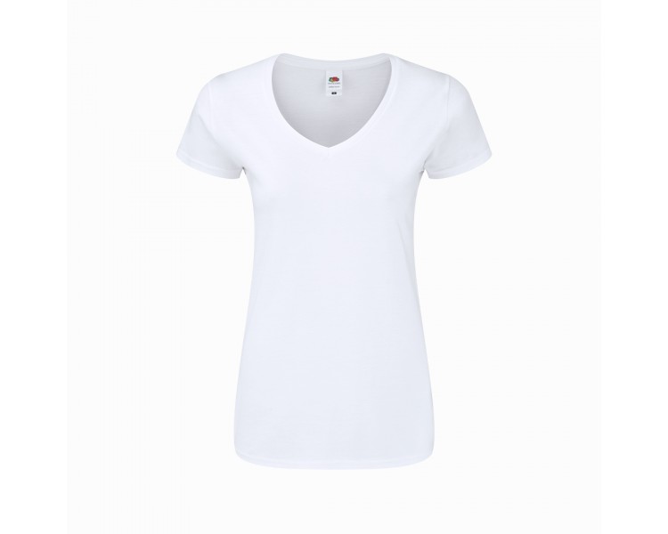 Camiseta Mujer Blanca Iconic V-Neck